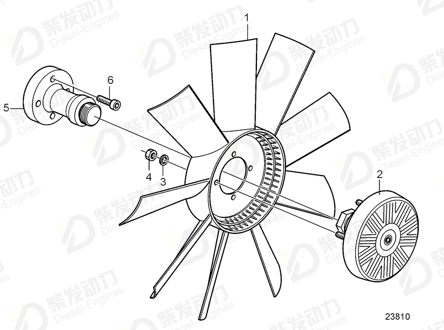 volvo penta Adapter 21082662 Drawing